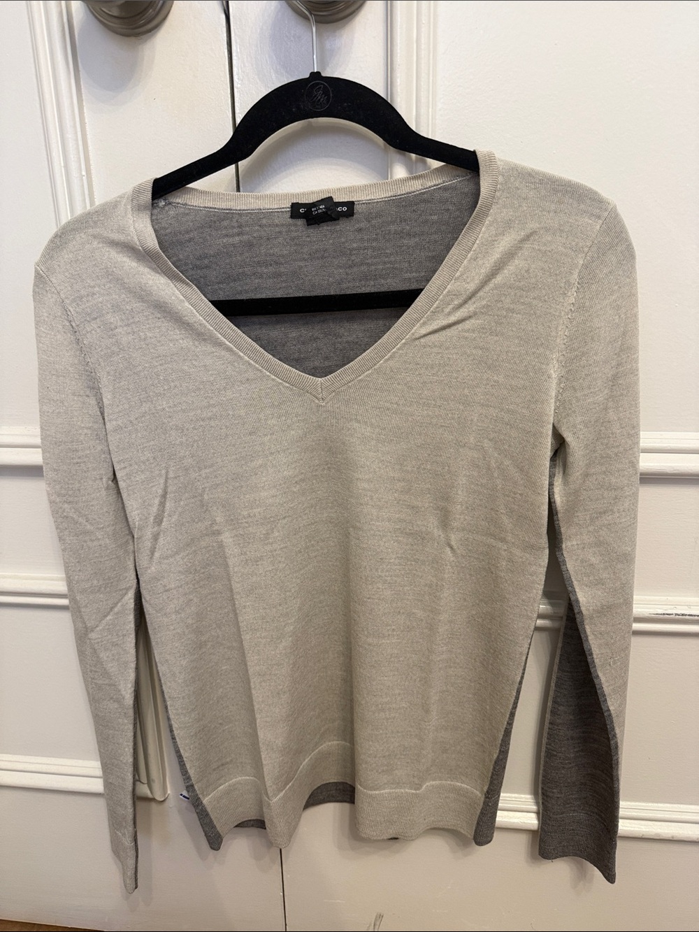 Club Monaco Light Gray V-Neck Sweater